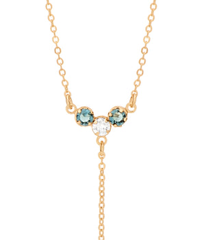 GOLD CHAIN WITH CRYSTAL AND ZIRCONIA