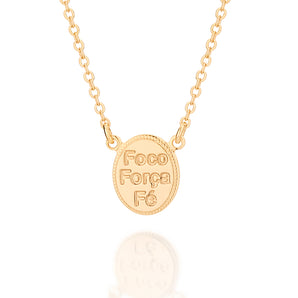 GOLD FOCUS, STRENGTH, AND FAITH NECKLACE