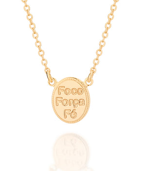 GOLD FOCUS, STRENGTH, AND FAITH NECKLACE