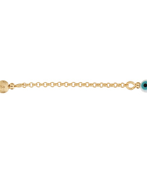 GOLD GREEK EYE LONG NECKLACE