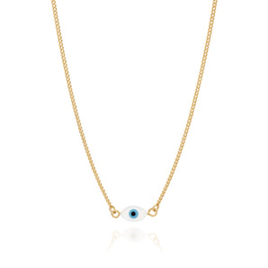 GOLD GREEK EYE NECKLACE