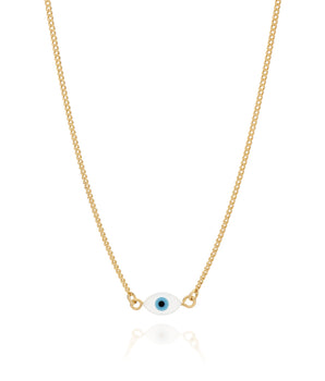 GOLD GREEK EYE NECKLACE