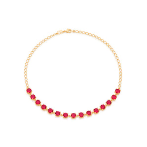GOLD CHERRY CRYSTAL CHOKER
