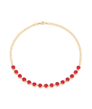 GOLD CHERRY CRYSTAL CHOKER