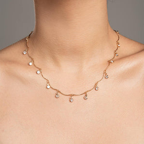 GOLD MULTIPLE POINT OF LIGHT NECKLACE