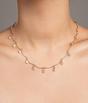GOLD MULTIPLE POINT OF LIGHT NECKLACE