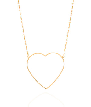 MAXI HEART NECKLACE GOLD PLATED