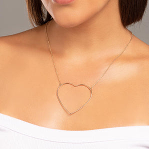 MAXI HEART NECKLACE GOLD PLATED