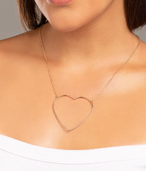 MAXI HEART NECKLACE GOLD PLATED
