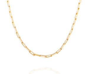 GOLD PLATED PADLOCK LINK CHAIN