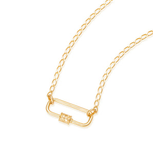 GOLD PLATED CHAIN WITH ZIRCONIA