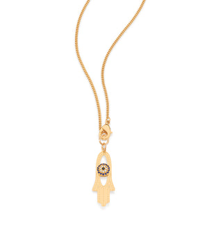 GOLD HAMSA HAND CLASP NECKLACE