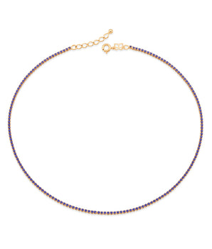 GOLD DAY BREAK CHOKER IN DARK BLUE