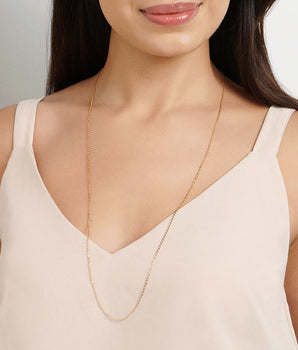 GOLD CABLE LINK CHAIN NECKLACE - 80CM (31.5IN)