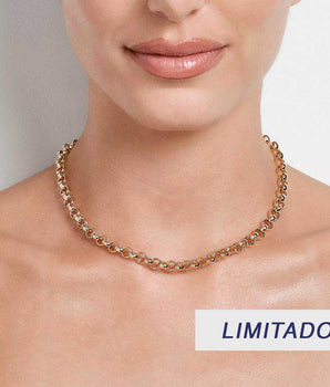 GOLD THICK CABLE LINK CHOKER