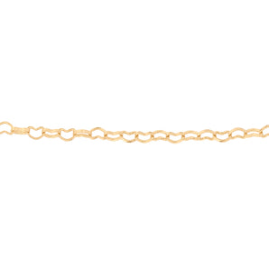 GOLD HEART LINK CHAIN NECKLACE