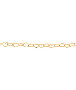 GOLD HEART LINK CHAIN NECKLACE