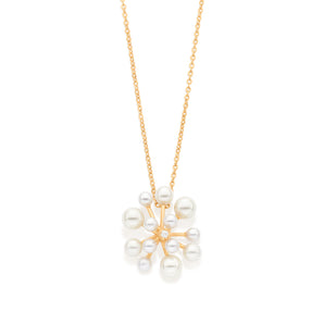 GOLD PEARL BURST NECKLACE