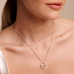GOLD PEARL BURST NECKLACE