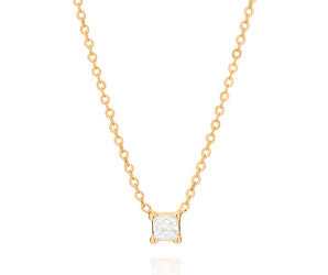 GOLD SQUARE LIGHT NECKLACE