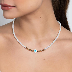 GOLD GREEK EYE CHOKER