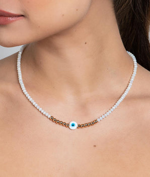 GOLD GREEK EYE CHOKER