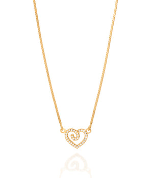 GOLD SWIRL HEART NECKLACE