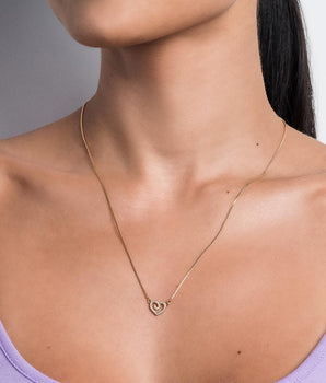 GOLD SWIRL HEART NECKLACE