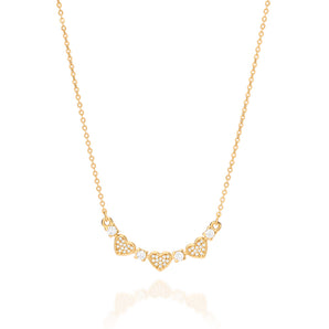 GOLD LOVELY HEART NECKLACE
