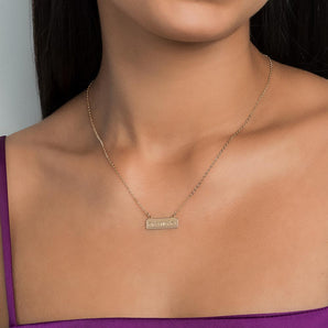 GOLD GRATIDÃO (GRATITUDE) PLAQUE NECKLACE