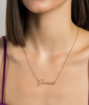 GOLD GRATIDÃO (GRATITUDE) NECKLACE