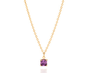 GOLD BIRTHDAY NECKLACE - FEBRUARY