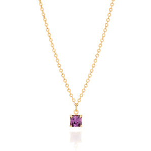 GOLD BIRTHDAY NECKLACE - FEBRUARY