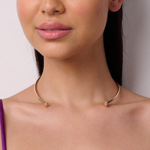 GOLD PLATED CHAIN WITH ZIRCONIA