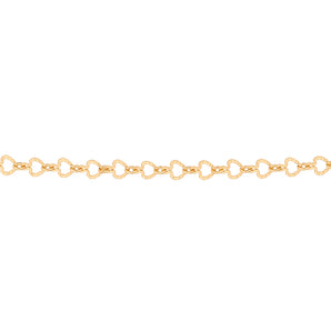 GOLD HEART CABLE LINK CHAIN