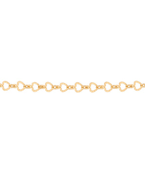 GOLD HEART CABLE LINK CHAIN