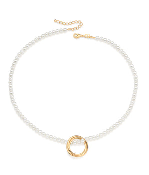 GOLD BURNING PEARLS CHOKER