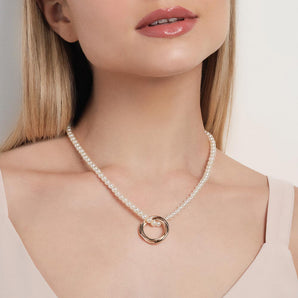 GOLD BURNING PEARLS CHOKER