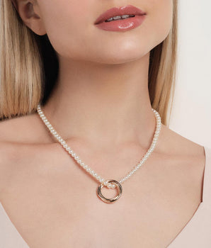 GOLD BURNING PEARLS CHOKER