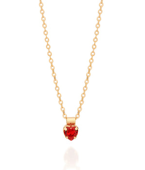 GOLD MOMMY NECKLACE IN RED