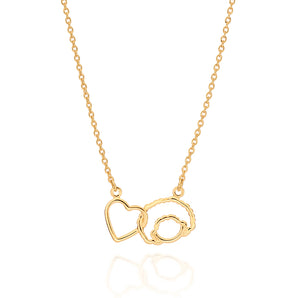 GOLD CURLY GIRL + HEART NECKLACE
