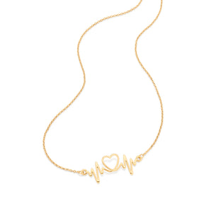 GOLD HEART BEAT NECKLACE