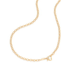 GOLD HEART CLASP NECKLACE