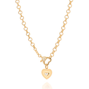 GOLD HEART CLASP NECKLACE
