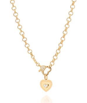 GOLD HEART CLASP NECKLACE