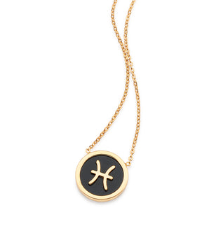 GOLD PLATED PISCES ZODIAC NECKLACE