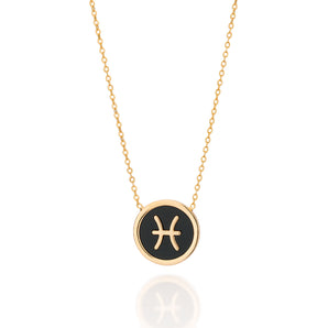 GOLD PLATED PISCES ZODIAC NECKLACE