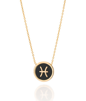 GOLD PLATED PISCES ZODIAC NECKLACE