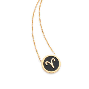 GOLD PLATED ARIES ZODIAC NECKLACE