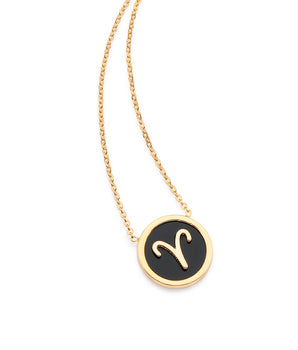 GOLD PLATED ARIES ZODIAC NECKLACE
